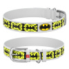 WAU DOG Kožený obojok Batman DC COMICS biely Obvod krku: 37-48 cm, širka: 25 mm
