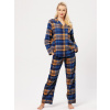 Dámske flanelové pyžamo Key LNS 481 2XL-3XL