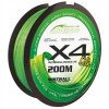 Mistrall šnúra Shiro braided line X4 200m 0,25mm zelená