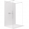 CERANO - Sprchová zástena Walk-in Onyx Duo Ľ/P - 8 mm - guľatá vzpera - chróm, transparentné sklo - 160x200 cm