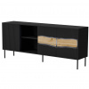 Cama Meble Dizajnová komoda INSERTO 3D1W, čierna/dub wotan