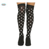 Čierne nadkolienky s bodkami