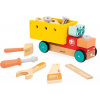 Janod BricoKids Drevená stavebnica ťahacie auto s náradím