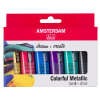 Akrylové farby Amsterdam - sada 6 x 20ml - Colorful Metallic (Akrylové farby Amsterdam Standard Series - Colorful Metallic)