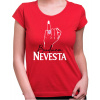 tricko, Farba **červená**, Variant Tričko (Nevesta)