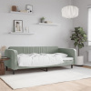 vidaXL Denná posteľ bledosivá 90x190 cm zamat - Sivá - 25770-167063