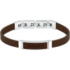Trussardi Hnedý kožený náramok pre mužov T-Leather TJAXZ06