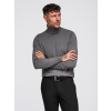 Ombre One color men's knitted turtleneck with viscose - grey melange šedá S Ombre 5902228919346