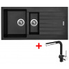 SET drez granit Sinks PERFECTO 1000.1 Pureblack + batéria Mix 3 P GR