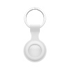 AppleMix Obal / puzdro pre Apple AirTag - krúžok na kľúče - silikónové - biele