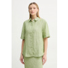 Ľanová košeľa Samsoe Samsoe SALARIKAR F25100188 zelená L