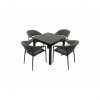 Doppler EXPERT MELIA 90 x 90 LIKA-TEX® - záhradná hliníková sedacia súprava 4+1