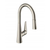 Hansgrohe Talis M51 Páková drezová batéria 200, s vyťahovacou spŕškou, vzhľad nerezový 72813800-HG