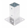 Pätka stĺpa priskrutkovacia 61mm x 61mm, žiarovo pozinkovaná