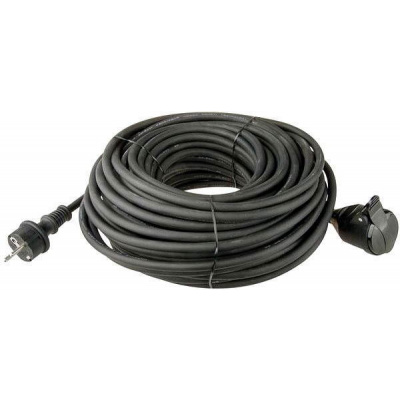Emos Predlžovací kábel gumový 10 m, 3× 1,5 mm, čierny 1901211000
