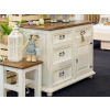 Rustikálna komoda WHITE HOME COM03 Barevné provedení: Bílý vosk K17 - Bílý vosk K17