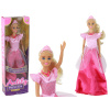 mamido Bábika pre deti Anlily Princezná dlhé blond vlasy tiara ružové šaty