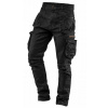 NEO pánske pracovné nohavice veľ. 3XL - séria DENIM Stretch, odolné, čierne