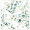 Papierová servítka Pol-Mak Eukalyptus bielo-zelená 33x33 cm 24 ks