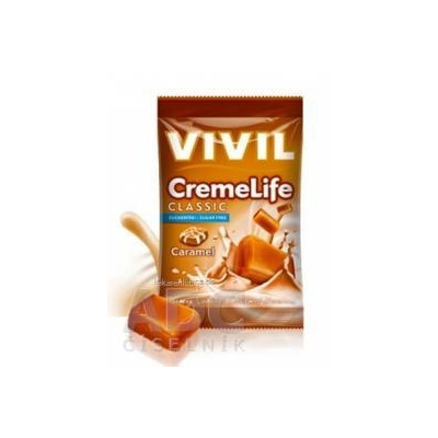 VIVIL BONBONS CREME LIFE CLASSIC drops s karamelovo-smotanovou príchuťou, bez cukru 1x110 g