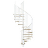Minka STAIRS Kombinované točité schodisko Switch dub/biela pr. 140 cm