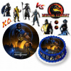 DIGITÁLNA TLAČ Jedlý obrázok na tortu Mortal Kombat Hra Sub Zero + POSTAVY + TEXT