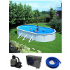 CF Bazénový set s bazénom Classic WHITE/Blue 610 x 360 x120 cm s ohřevem 3301