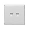 LONDON DOUBLE COMPUTER RJ45 SOCKET WHITE