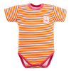Eevi Body s krátkym rukávom STATKI oranžové prúžky - 80
