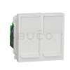 Schneider Electric Unica Dátová zásuvka 2xRJ45 Kat.5e UTP, 2 moduly, Biela