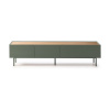 Zelený/v prírodnej farbe TV stolík v dekore duba 180x45 cm Arista – Teulat
