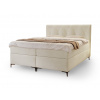 Čalúnená boxspring posteľ DEANAS - krémová Rozmer: 160x200