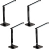 tectake 402050 stolná lampa, led, stmievateľná, skladacia, 14w - sada 4 ks