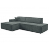 Rohová rozkladacia sedačka Tilia - tmavosivá Strana: Ľavá