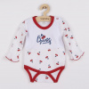 Dojčenské bavlnené body s dlhým rukávom New Baby Cherry - 80 (9-12m)