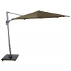 Slnečník Voyager 1 Economy Platinum Veľkosť: ø 300 cm, Farba rámu: Antracitová, Farba látky: Taupe