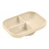 Tanier pre bábätká Divided Silicone Plate Clay Beaba zo silikónu rozdelený béžový od 4 mes