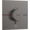 Hansgrohe ShowerSelect Comfort E, termostat pod omietku pre 1 spotrebič a ďalší výtok, kartáčovaný čierny chróm, HAN-15575340