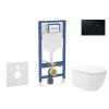 Geberit Duofix Set predstenovej inštalácie, klozetu Oudee Vortex a dosky softclose, tlačidlo Sigma01, čierna SANI11CA5145B