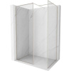 Mexen Kioto-XF sprchová stena Walk-in s rámom 160x90 cm, transparentná 10 mm, brúsený nikel - 800-160-202-04-97-090-XF