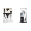 Rancilio Silvia PRO X, bílá + Eureka Atom 60, chrome