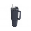 Quokka Nerezový termohrnček so slamkou Stream Black 1200 ml