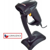 CCD čítačka Virtuos HT-310A, dlhý dosah, USB (klávesnica/RS-232 emulácia), stojan, čierna