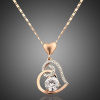 Francesca Petrucci Náhrdelník Swarovski Elements Amorita - srdíčko NH0009-TN0009A Bílá/čirá 39 cm + 3 cm (prodloužení)