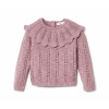 Tchibo - Detský pletený pulóver s golierom - bábätko - veľ. 62/68 - farba: fialová