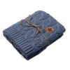 Bambusová detská pletená deka Baby Nellys, vzor pletený vrkoč, 80 x100 cm, jeans Baby Nellys 8596309382340