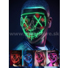 Maska svietiaca LED - PURGE RAVE PARTIES - čierna, zelené svetlo