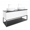 Swiss aqua technologies Koupelnová skříňka s krycí deskou SAT B-Way 119x30x45 cm bílá lesk BWAY120WTKUBF