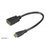 AKASA - HDMI na mini HDMI adaptér - 25 cm, AK-CBHD10-25BK