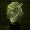 3Dmix 3DL-CRK017 – 3D LED nočná lampa - Shrek (Crack základňa)